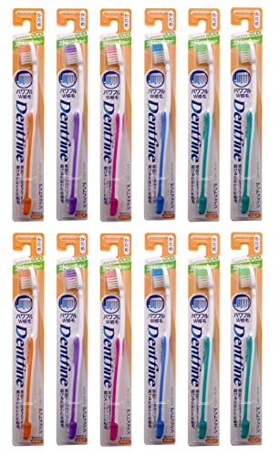 【Amazon.co.jp限定】 BULK LIFE(バルクライフ) デントファイン ラバー 歯ブラシ ストレートカット かため×12本